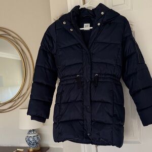GAP Kids girls Dark Blue Puffer Coat